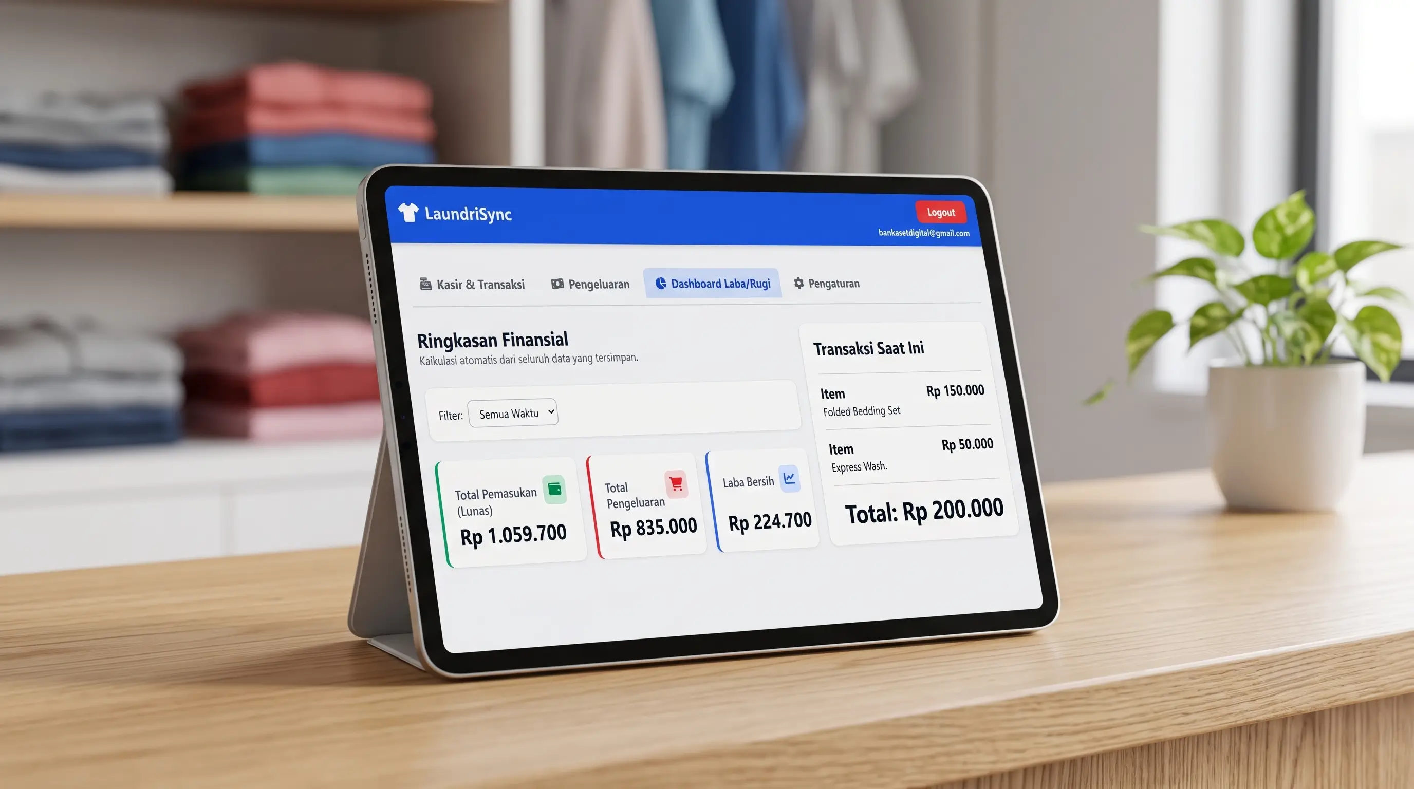 Dashboard LaundriSync
